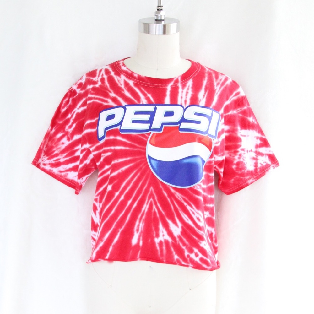NWOT Pepsi Tie Dye Cropped Tee